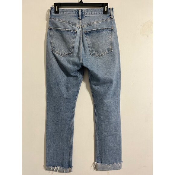 AGOLDE Cherie High Rise Straight Leg Light Wash Jeans size 25 - Picture 4 of 15